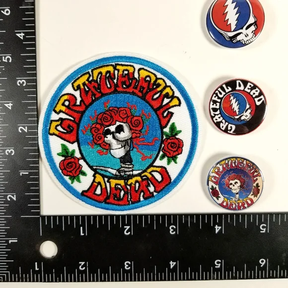 Grateful Dead Patch And Pin Set - Picture 2 of 2